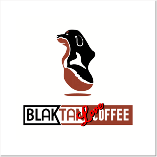 balck tan love coffee Posters and Art
